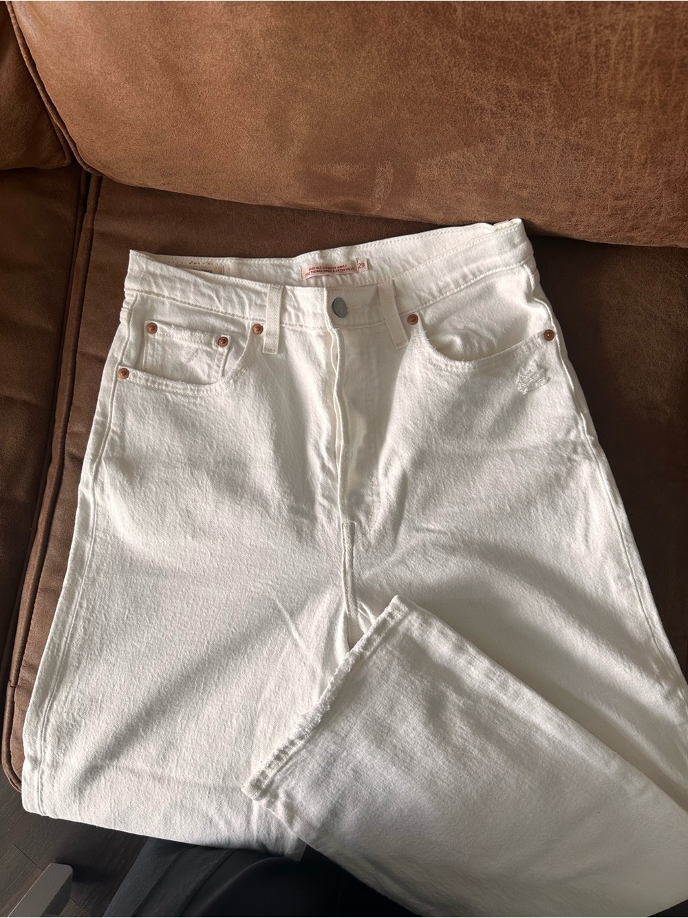 Levi's Women's White Straight-Leg Jeans
